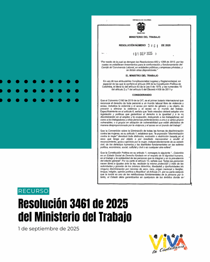 Resolución 3461 de 2025 del Ministerio del Trabajo​