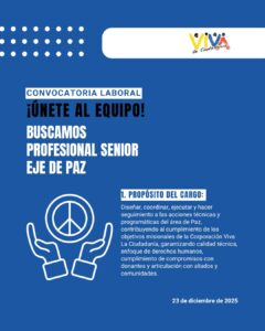 Convocatoria laboral: profesional senior paz